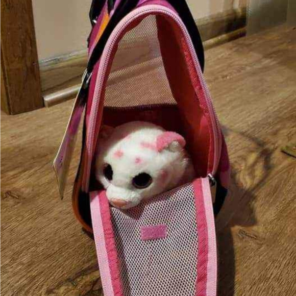 NWT Pucci Pups Polka Dots Plush Bag with TY Dog Velvety - Picture 4 of 6